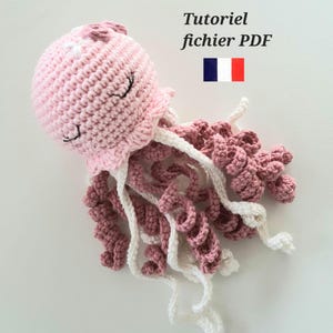 Tutoriel doudou crochet pieuvre, diy crochet pieuvre, patron crochet meduse