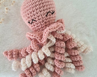 Doudou pieuvre crochet, pieuvre au crochet