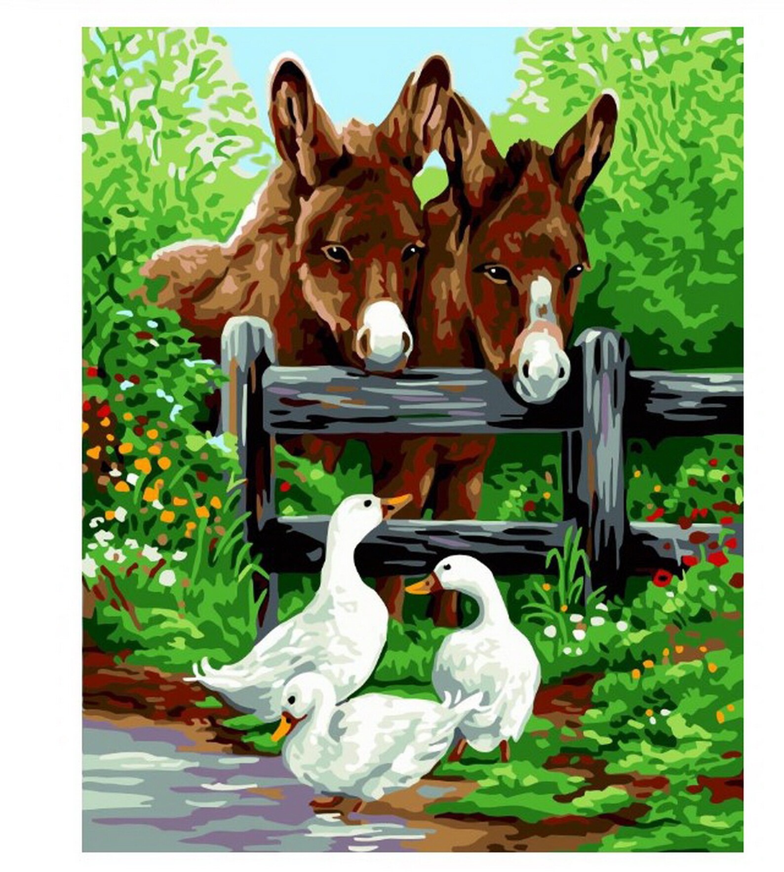 Donkeys Paint by Number kit Home Decoration Color by Number Etsy