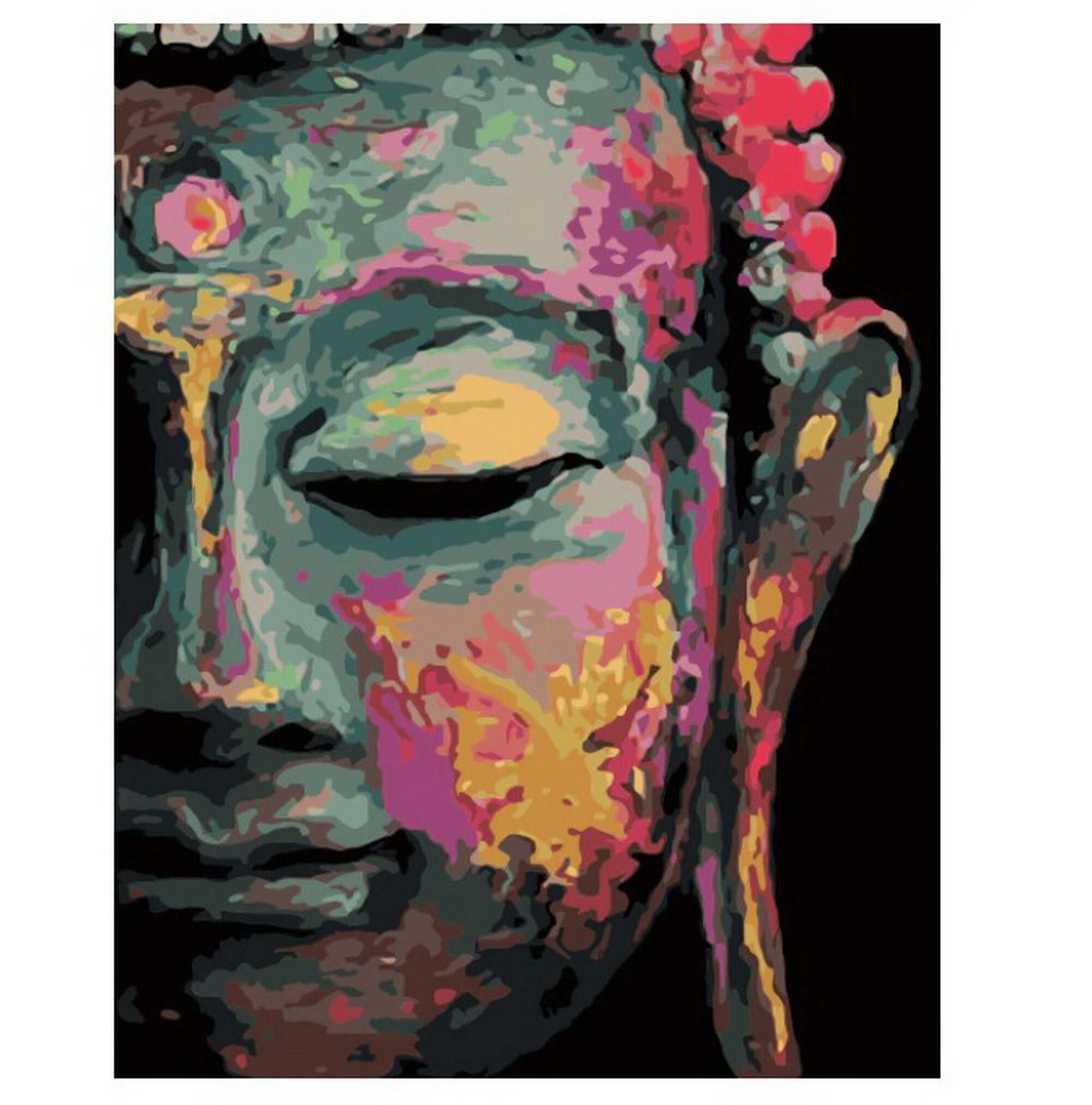 Buddha Colorful Paint by Number kit Home Decoration Color Etsy