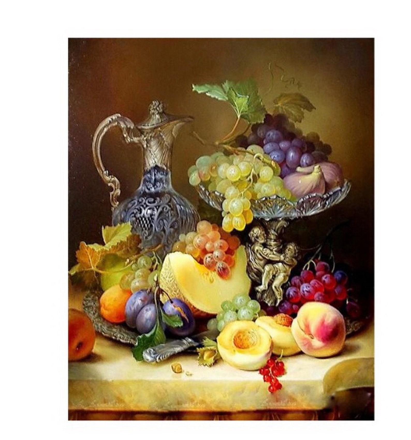 A Bowl of Fruit Paint by Number kit Home Decoration Color Etsy