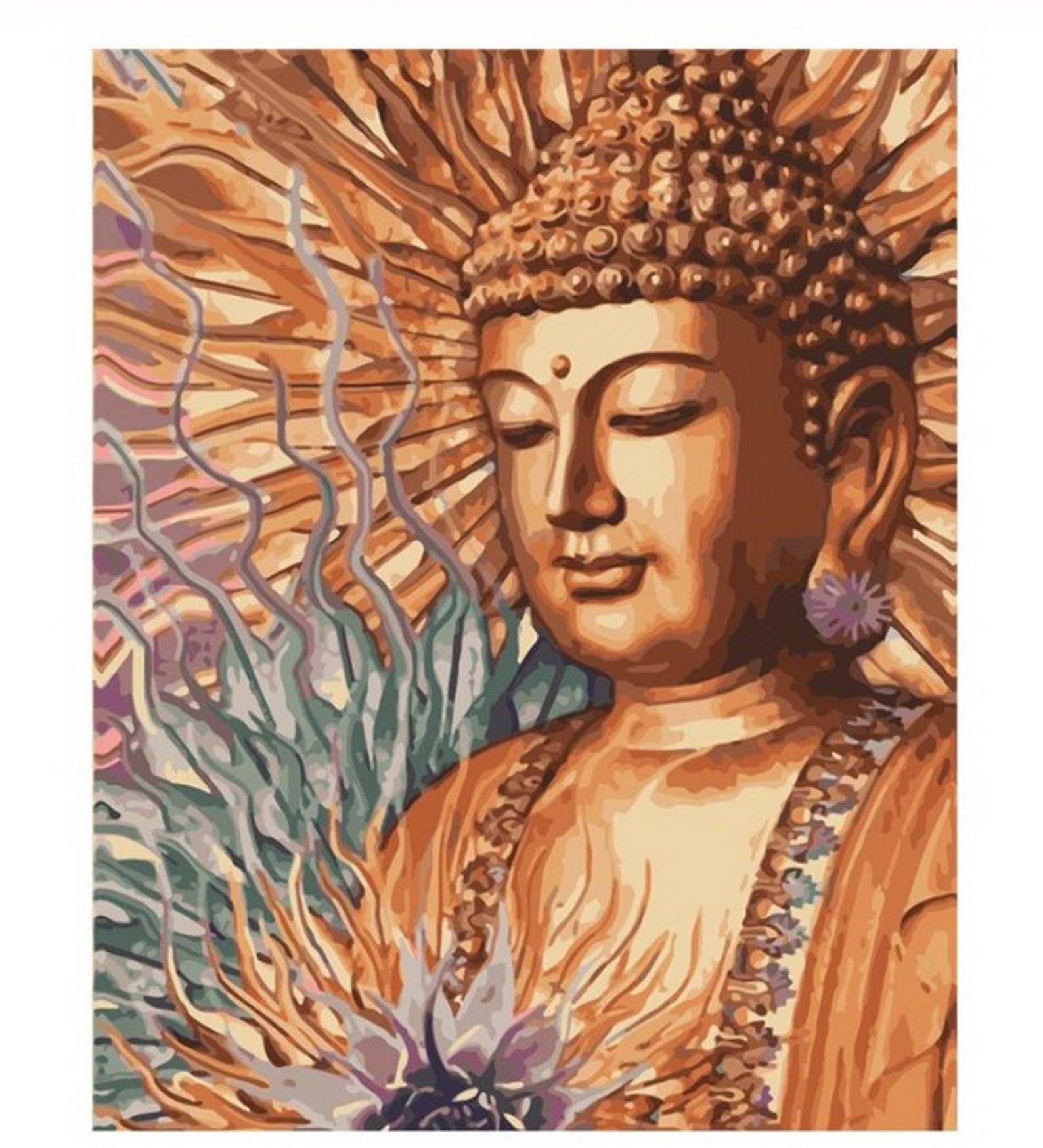 Buddha Bronze Paint by Number kit Home Decoration Color by Etsy