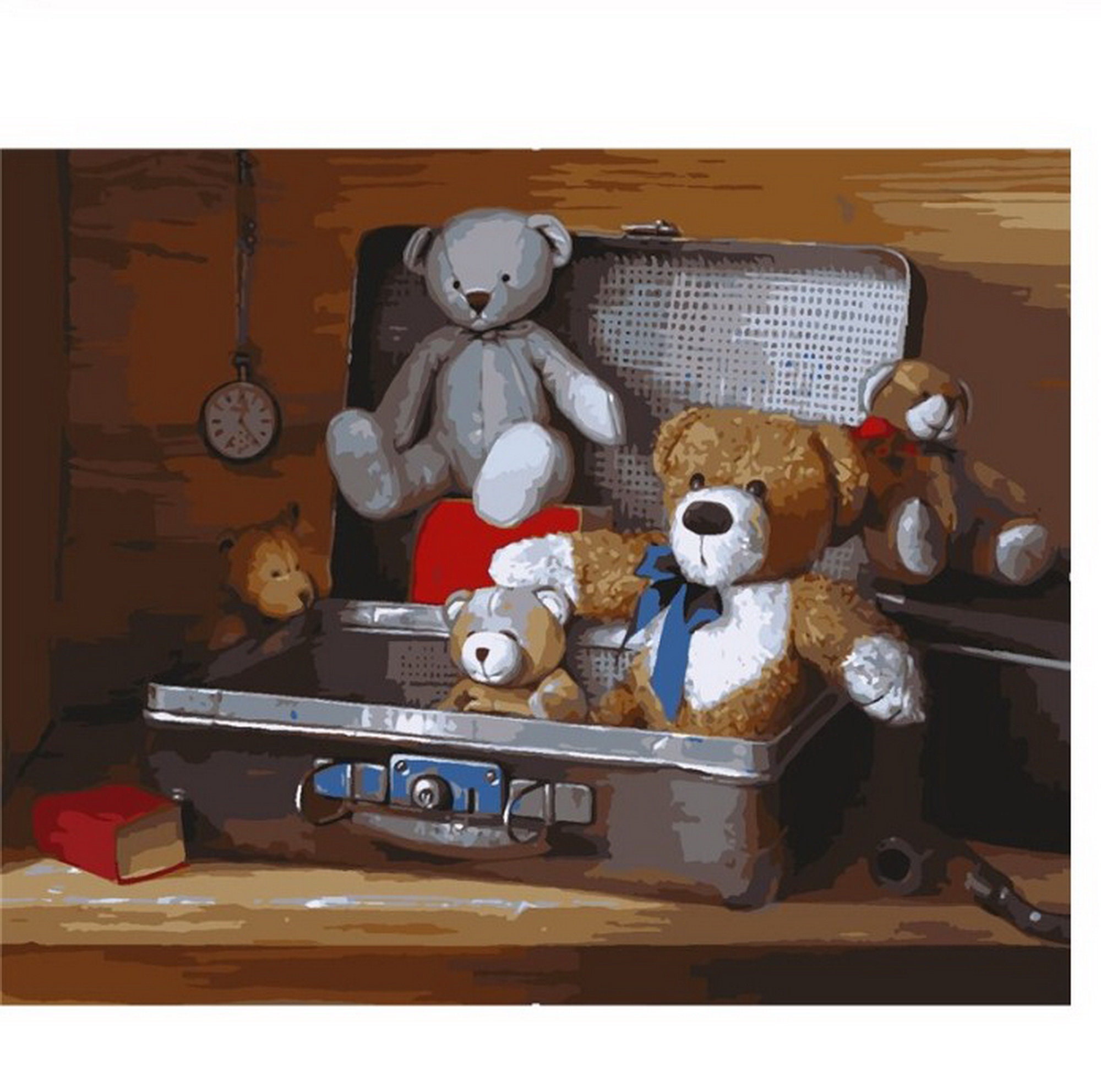 Teddy Bear Paint by Number kit Home Decoration Color by Etsy