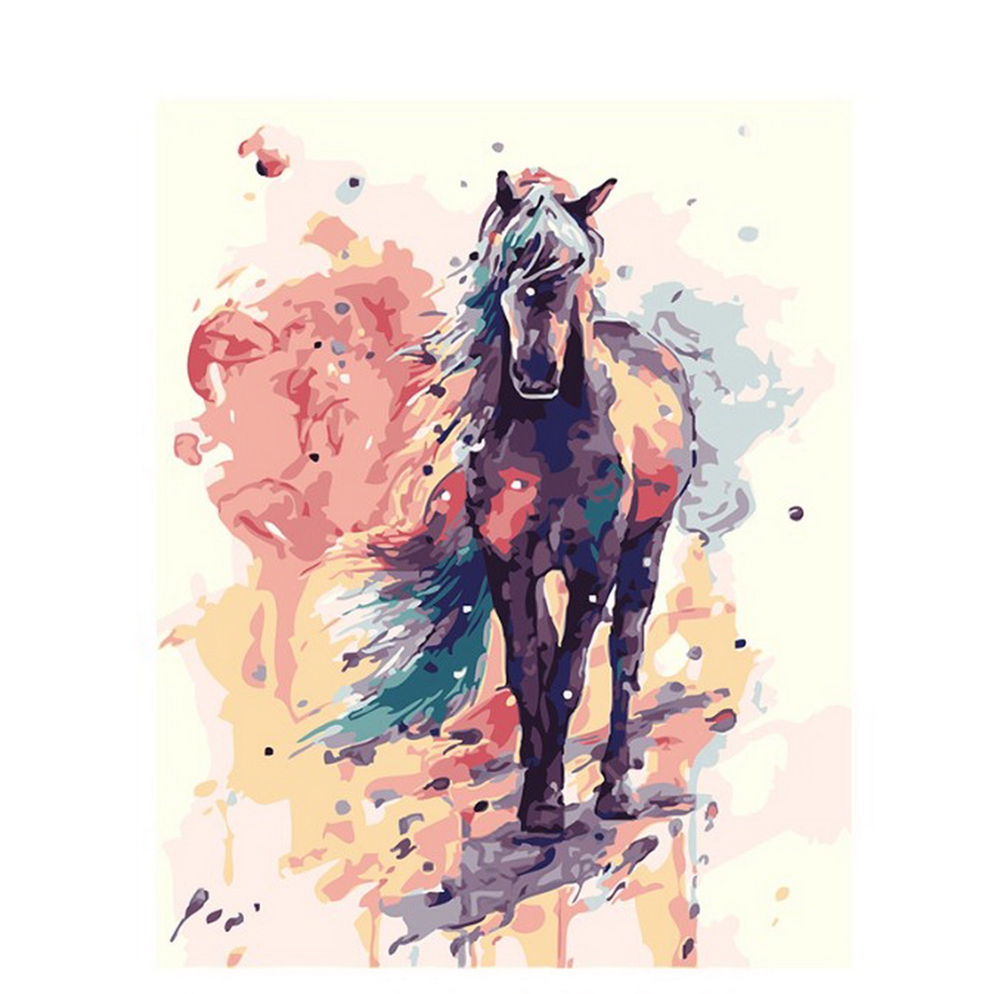 Horse Paint by Number kit Home Decoration Color by Number Etsy