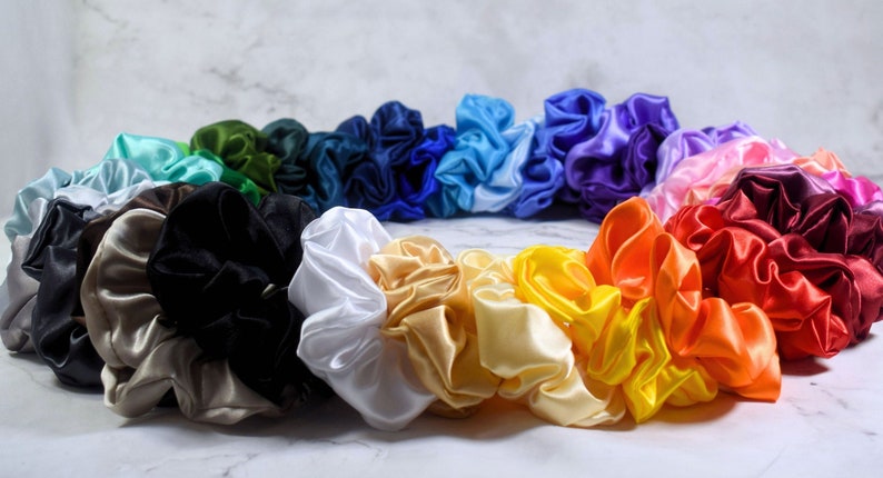 4 Silk Scrunchies Set image 2