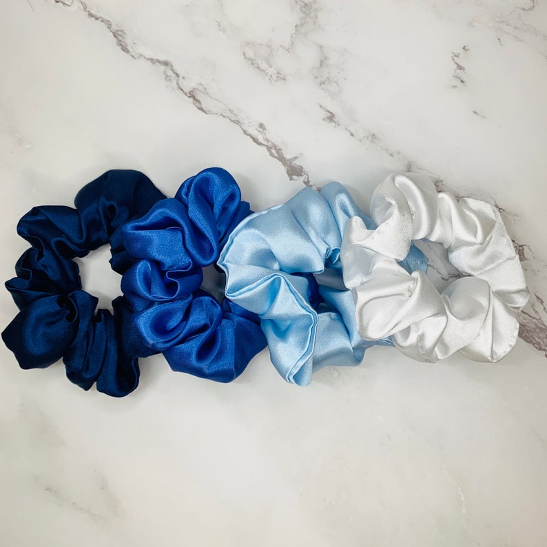 4 Silk Scrunchies Set image 8