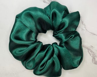 Forest Green Silk Scrunchie