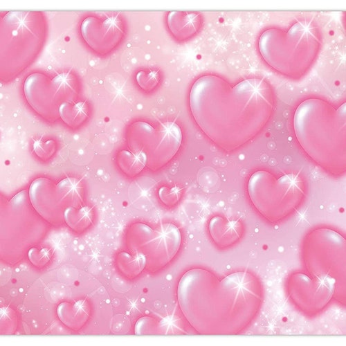 Early 2000s Photography Backdrop Pink Hearts Romantic | Etsy
