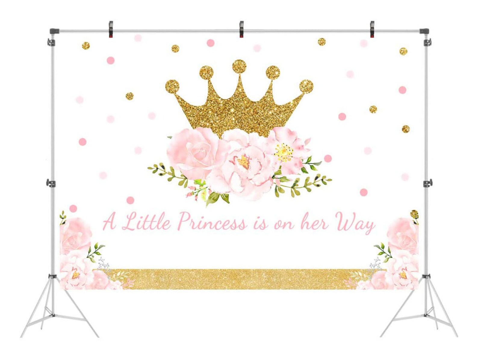 Floral Baby Shower Backdrop for Girl A Little Princess Etsy