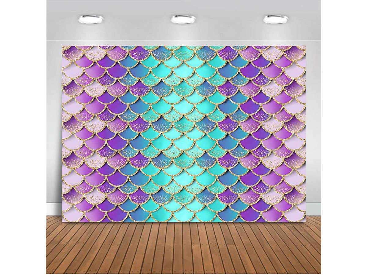 Mermaid Birthday Backdrop Glitter Mermaid Scales Backdrops - Etsy Mermaid Birthday Backdrop Glitter Mermaid Scales Backdrops - Etsy