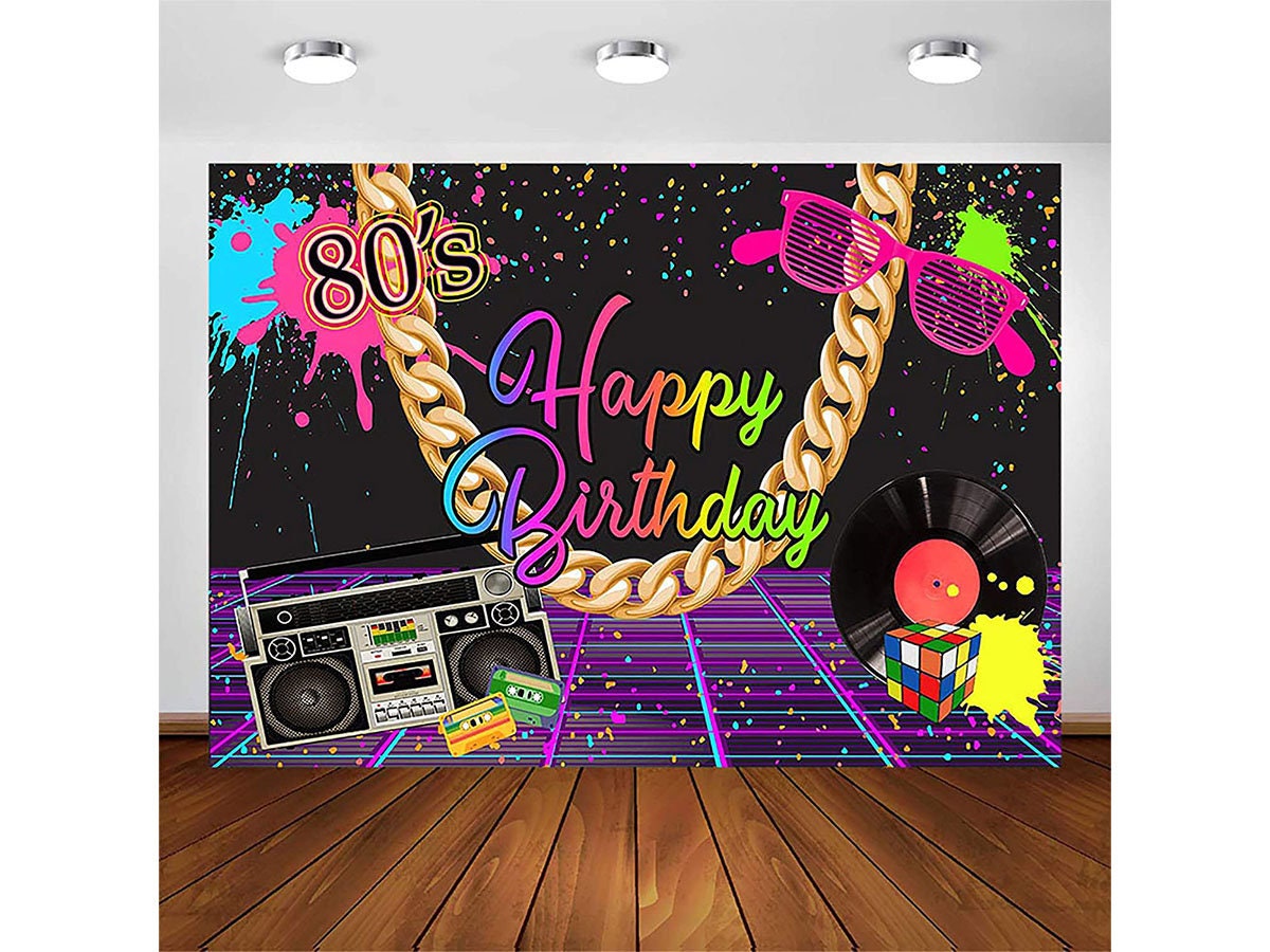 80s Theme Party Backdrop