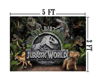 Zhy Jurassic Park Backdrop 7x5ft Volcano Forest Animal Photography Backdrop Children Birthday Party Jurassic World Photo Background Dinosaur Park Photo Booth Studio Props Cake Table