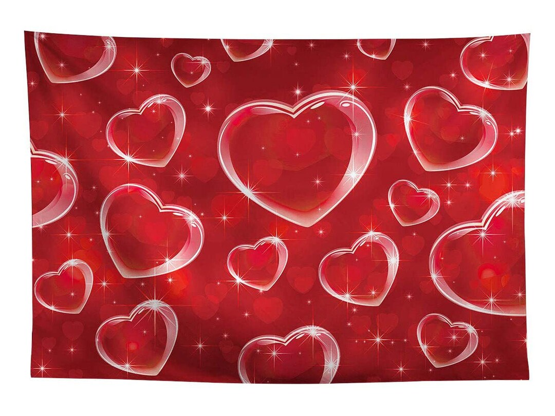 7x5ft Red Heart Early 2000s Backdrop for Portrait Photography - Etsy