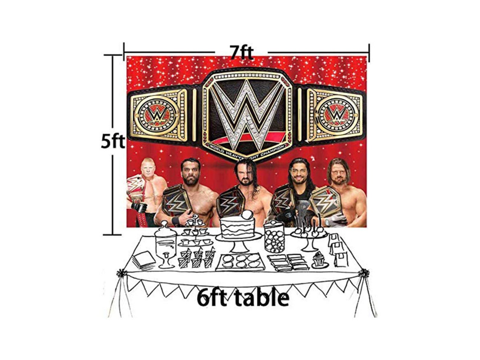 WWE Backdround Boxing Arena Backdrop Boxing Match Stadium Etsy