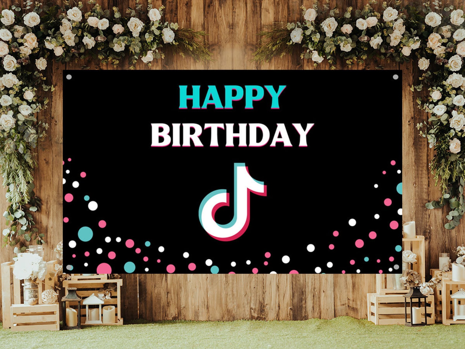 Tik Tok Birthday Background