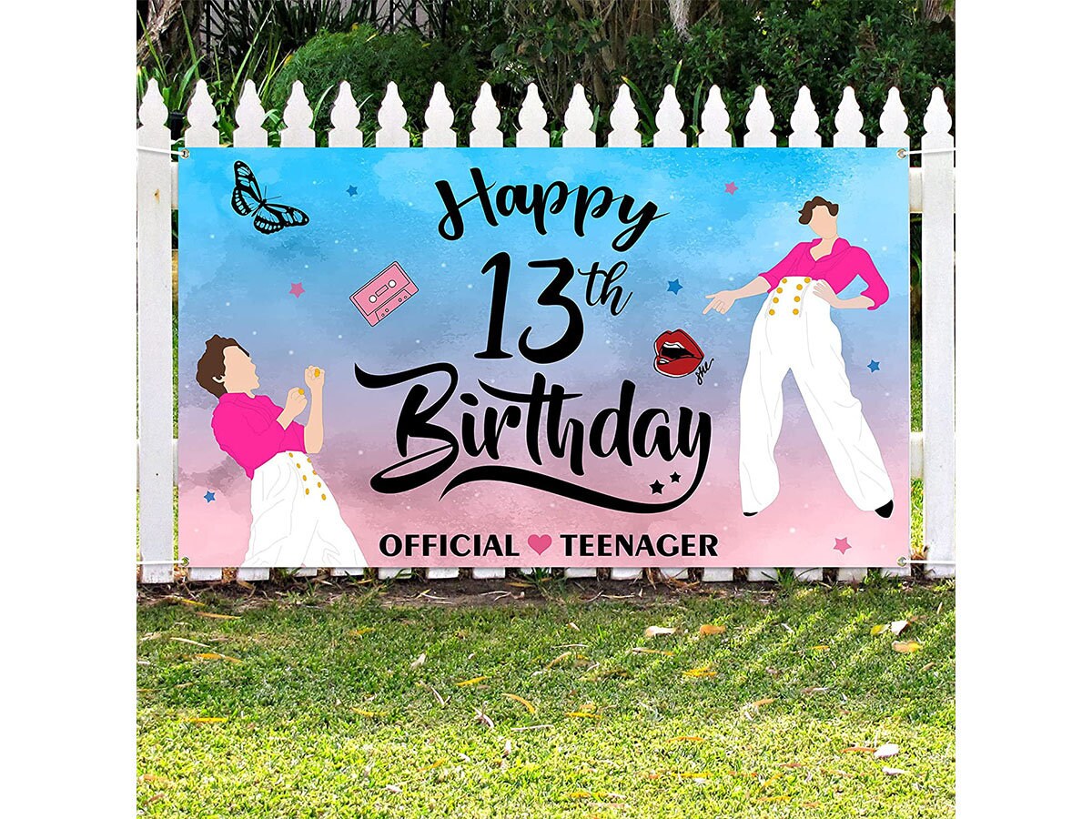 QIMGIC Harry Happy 13th Birthday Backdrop Banner Cheers to 13 | Etsy