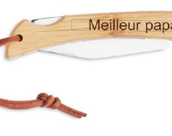 Foldable wooden knife