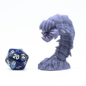 Mountain Purple Worm - Miniature - Tabletop - Collectable - Figure - RPG