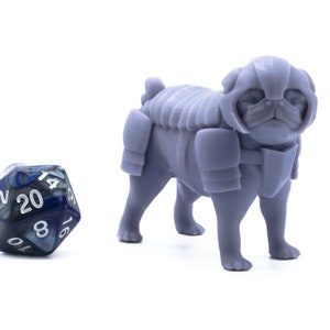 Armoured Pug - Miniature - Tabletop - Collectable - Figure - RPG