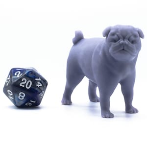 Pug - Miniature - Tabletop - Collectable - Figure - RPG