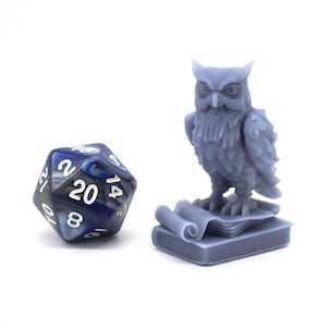 Búho erudito - Miniatura - Juego de mesa - Coleccionable - Figura - Juego de rol