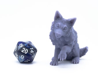Baby Direwolf - Miniature - Tabletop - Collectable - Figure - RPG