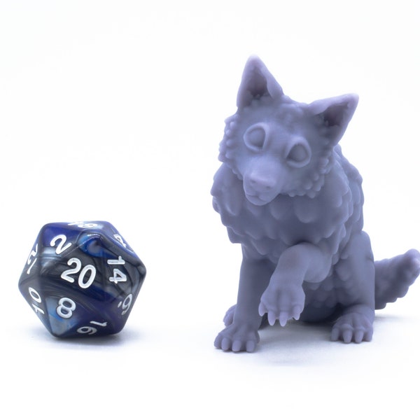 Baby Direwolf - Miniature - Tabletop - Collectable - Figure - RPG