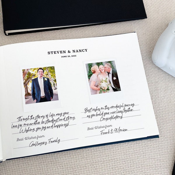 Álbum de fotos de boda personalizado del libro de visitas Instax Polaroid
