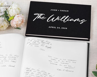 "Hochzeits-Gästebuch mit personalisiertem Cover