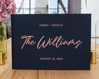 Guest Book 8x12 with Lined Blank Black Thick Pages Wedding Sign