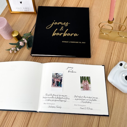 Personalized Instax Guest Book Polaroid Photo Album for Couple Etsy