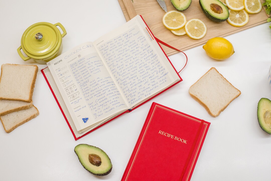 Custom Blank Recipe Book Hardcover Personalized Cookbook 304 Pages Etsy