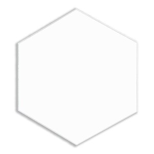 Può includere: Un cartello bianco a forma di esagono con un bordo bianco.