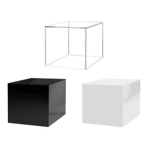 Clear Acrylic Pedestal 5 Sided Cube
