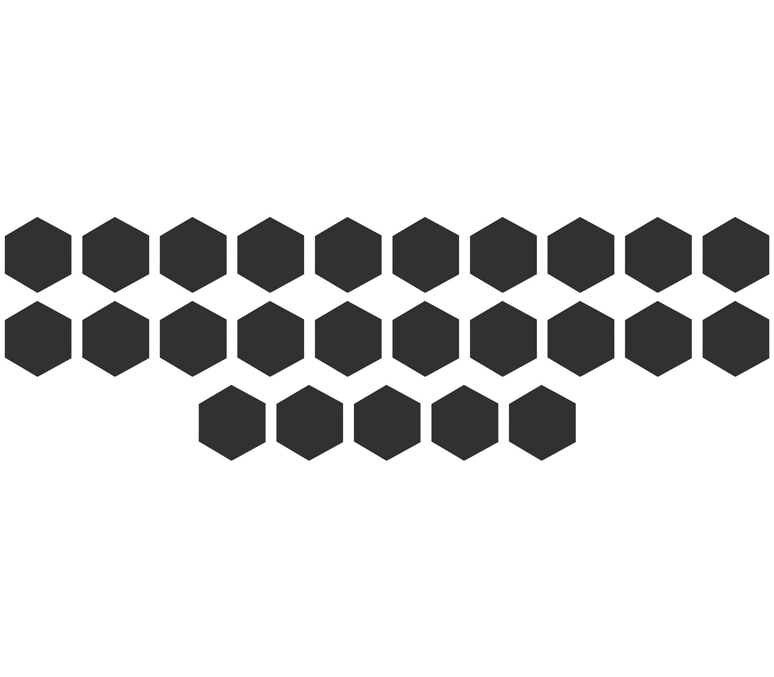 Black Hexagon Acrylic Tiles Pack of 25 Discs Arts and Crafts Etsy