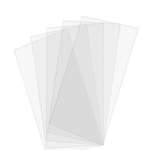 Clear Acrylic Painting Tiles DIY Projects 2&quot; x 4&quot; - 3&quot; x 6&quot; -  5&quot; x 9&quot; or 6&quot; x 12&quot; Rectangle Shape Pack of 5 Select Size