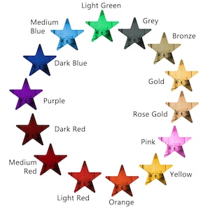 Star Shaped Acrylic Mirror DIY Blank Flat Plastic Mirror Pieces Smooth Edge Plexiglass Tiles .118 - 3MM Thick Spectra