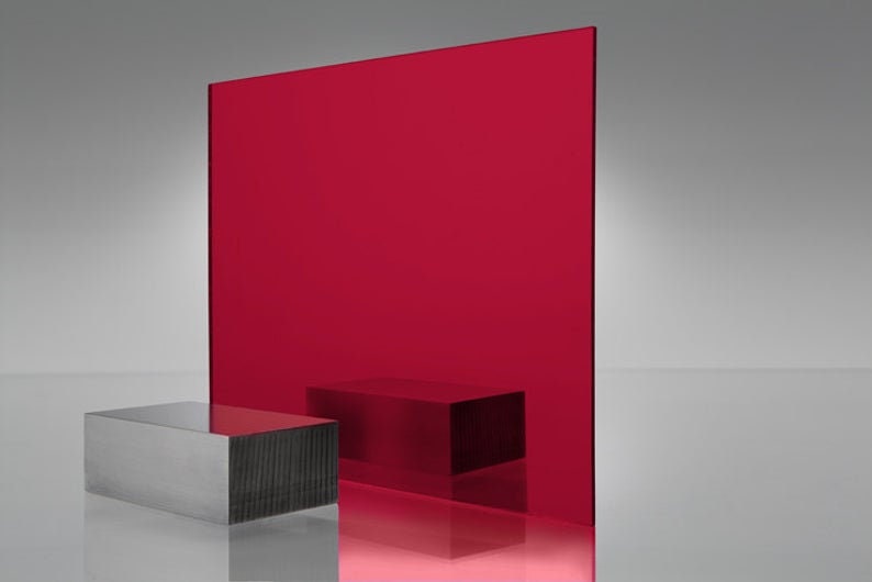 3mm Acrylic Red Mirror Blank Sheets, Non-glass Mirror Tiles for