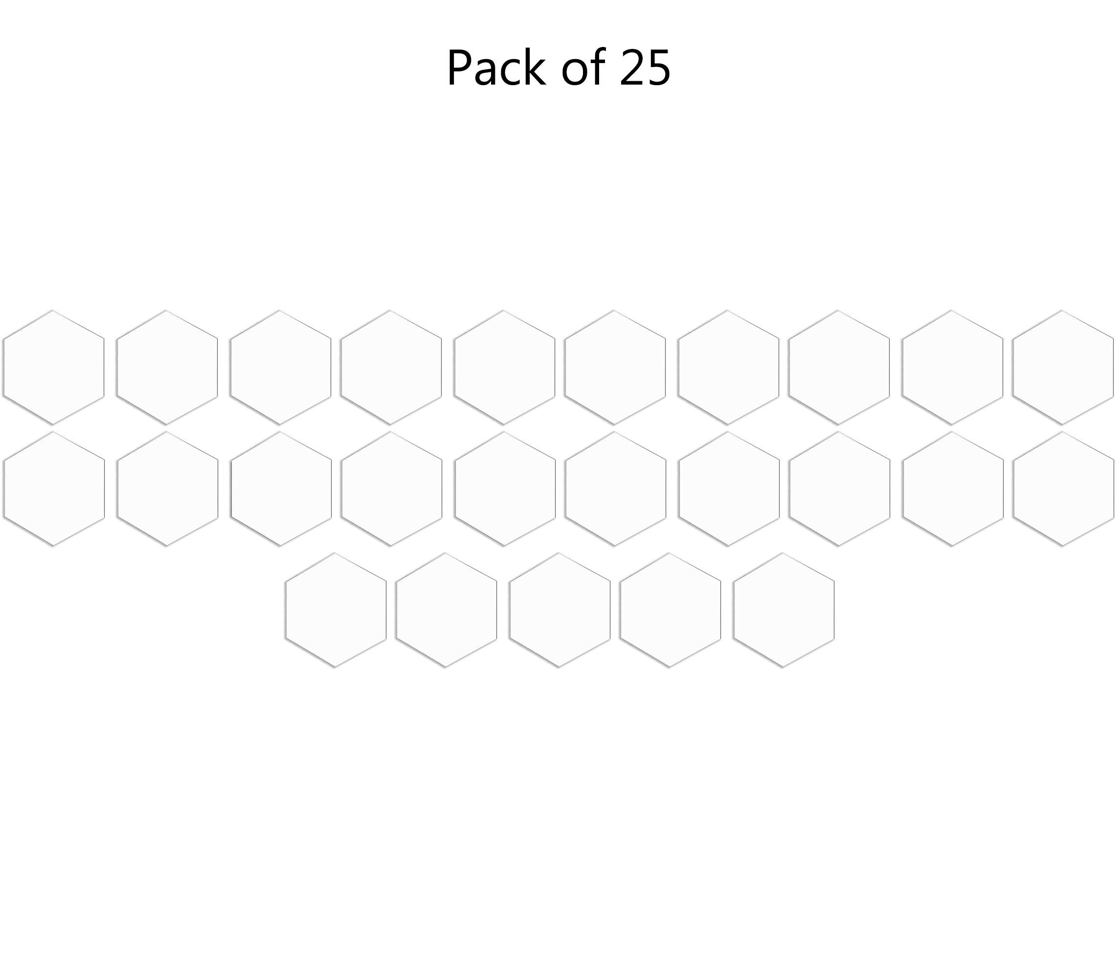 Clear Hexagon Acrylic Tiles Pack of 25 Discs Arts and Crafts Plastic …