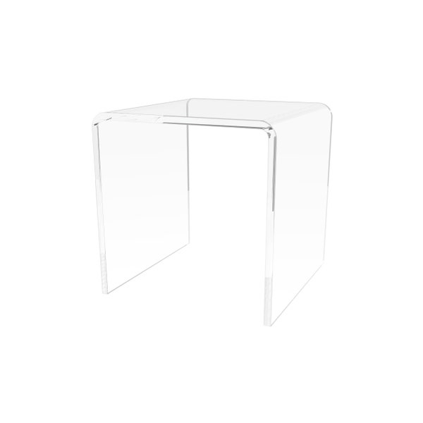Clear Acrylic Risers Showcase Merchandise Pedestal Trinket Display Shelf Counter Table Platform