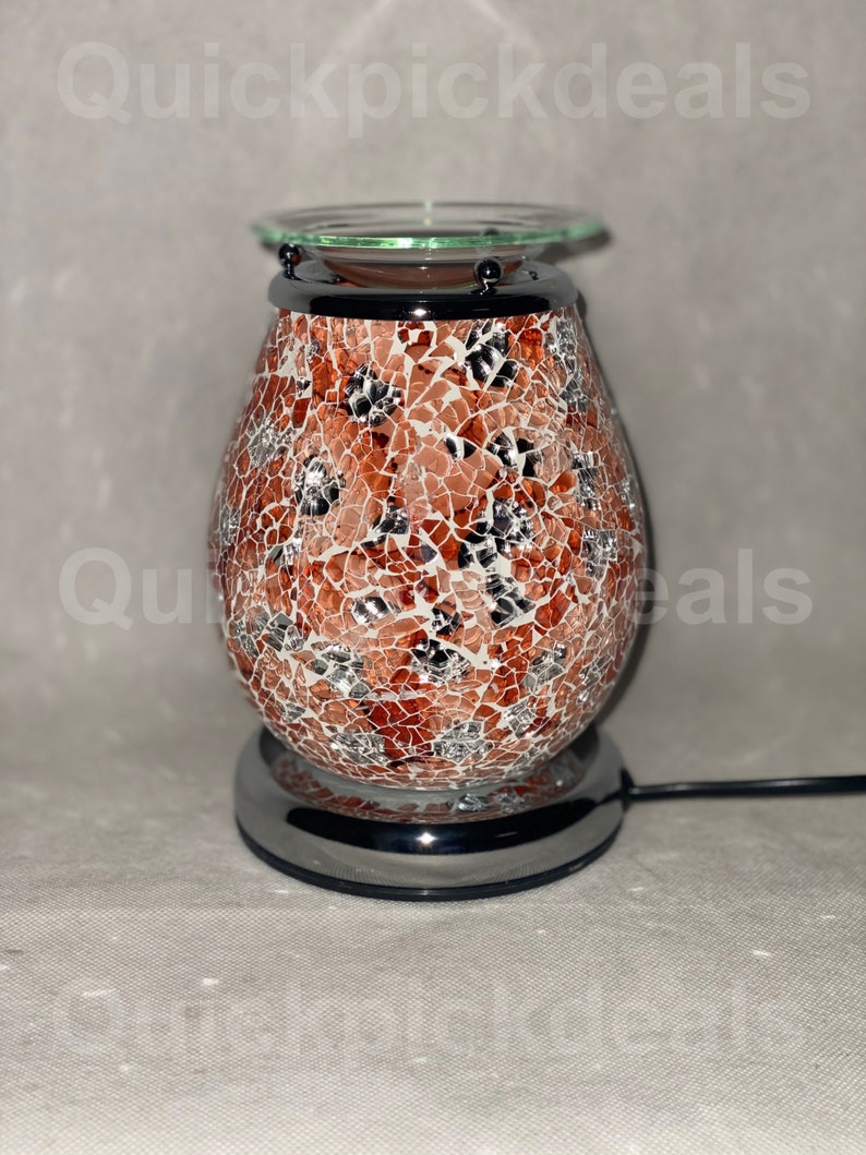 Electric Wax Melt Burner Aroma 3D Lamp Poseidon Red Mosaic Etsy
