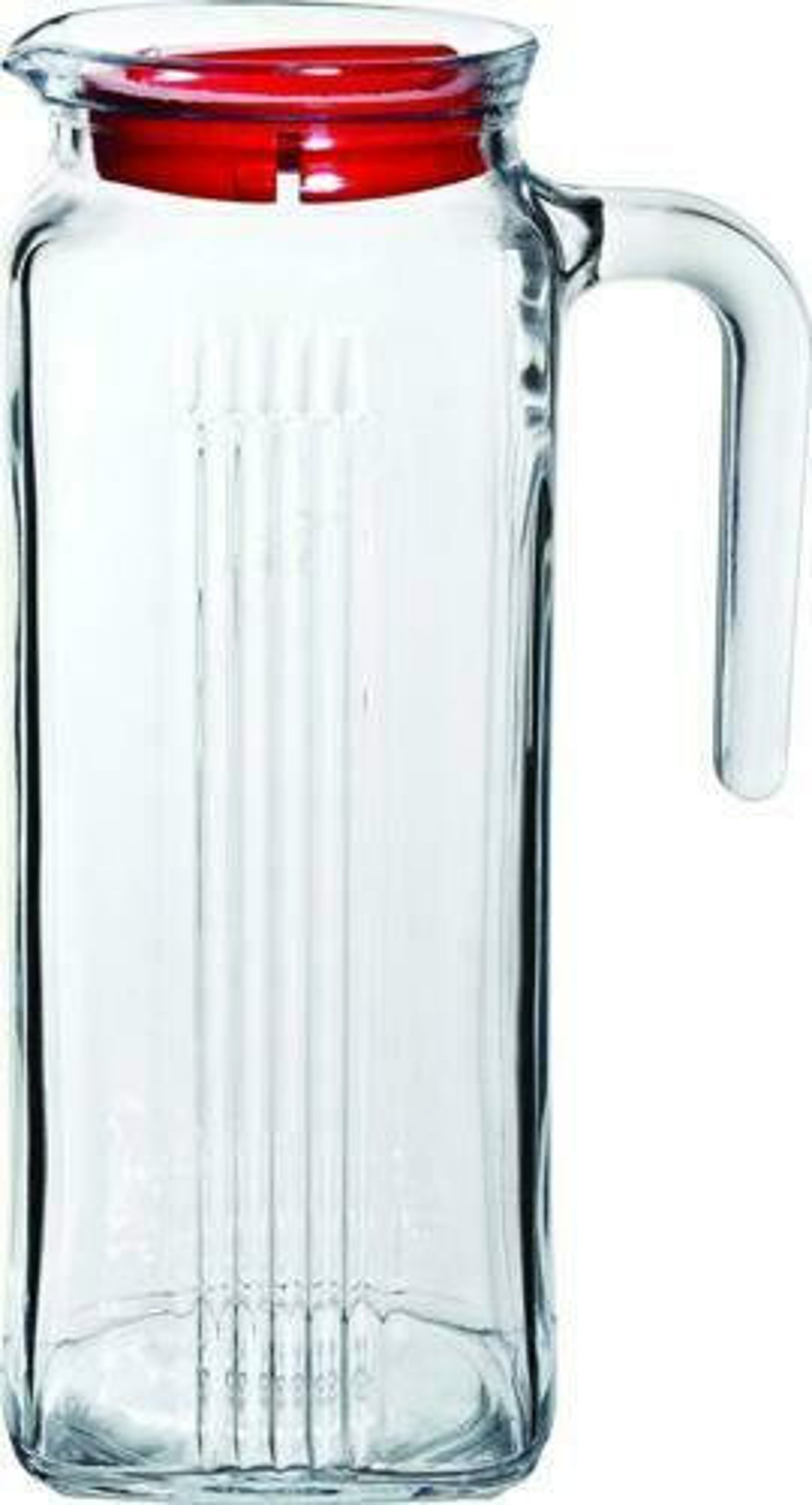 2 x 1 Litre Square Glass Jug With Lid Pitcher Juice Water Etsy