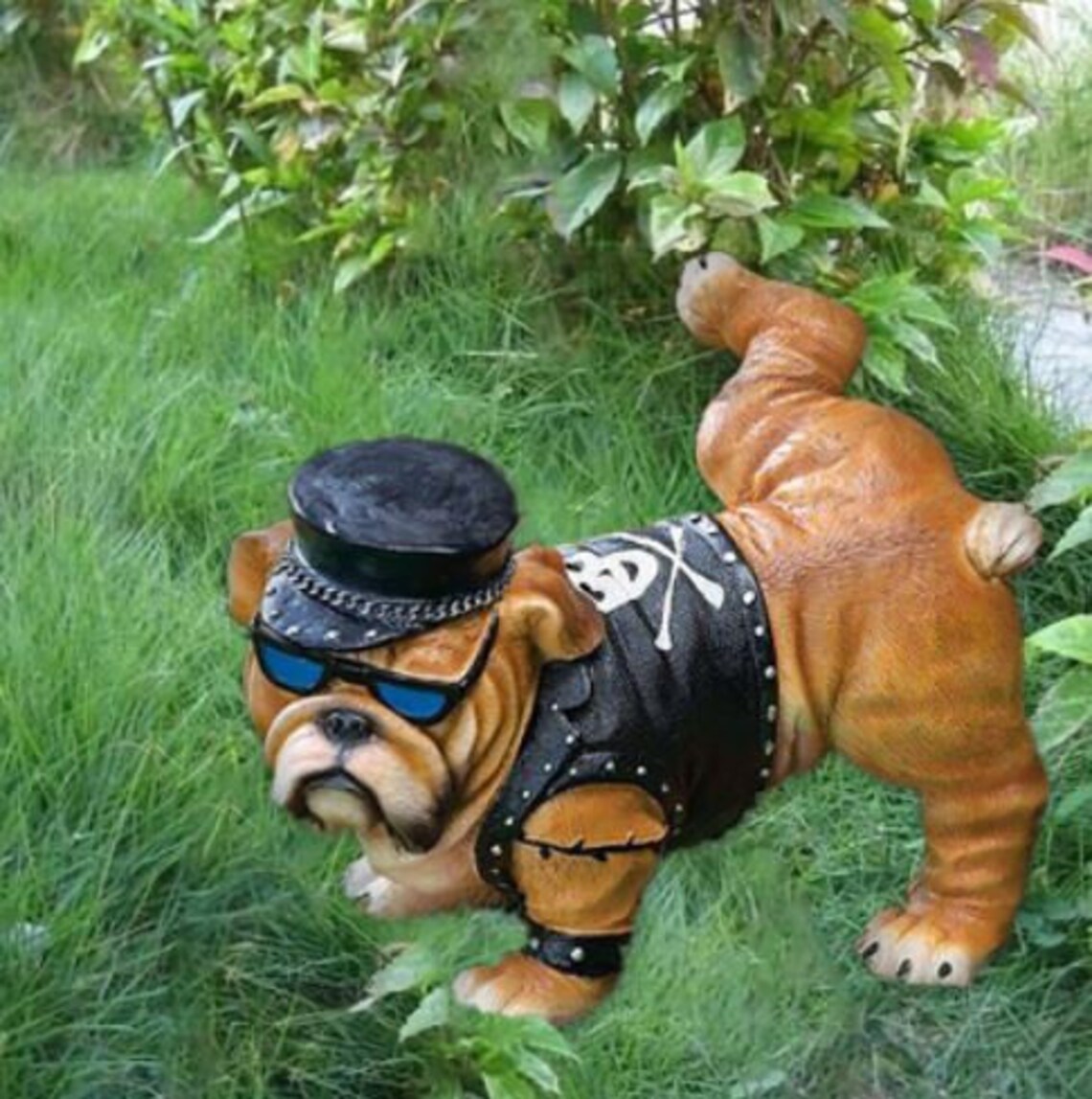 Handmade Dog PEEING BULLDOG STATUE Funny Garden Statue Lawn Etsy Canada
