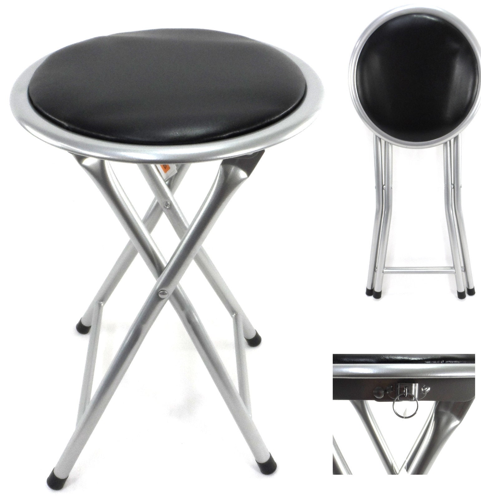 Retro Compact Folding Padded Stool High Chair Breakfast Bar Etsy