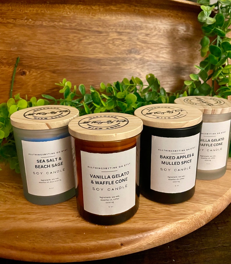 Handmade Soy Candles Personalized and Customized Etsy