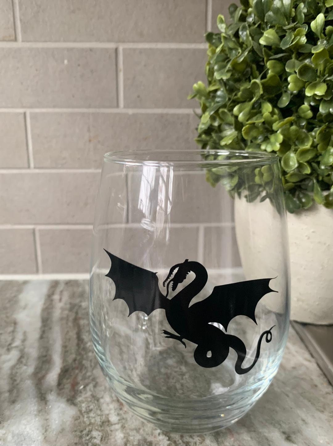 Dragon Wine Glasses, Personalized Dragon Cup, Dungeons and Dragons Cup ...