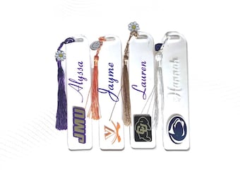 Marque-pages acryliques personnalisés pour l'université, cadeau pour l'université, cadeau pour les diplômés, cadeau pour les amoureux des livres, trucs amusants pour l'université, trucs pour l'université, marque-page étudiant