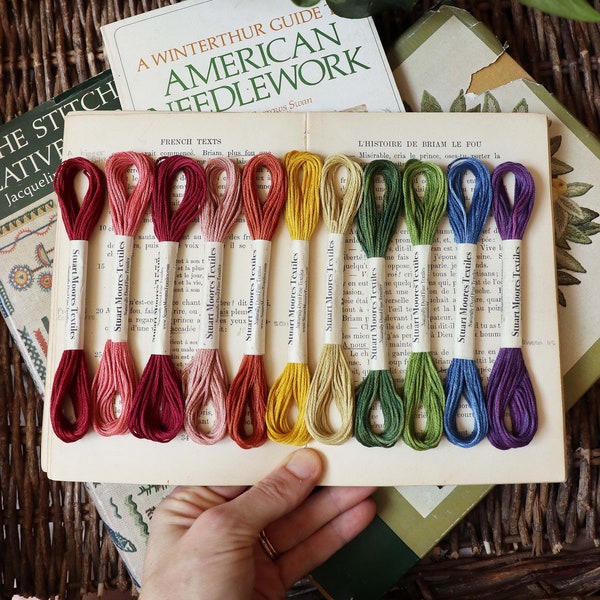 ROYGBIV SET of 11 Plant Dyed // Natural Dye High Lustre Cotton Embroidery Floss