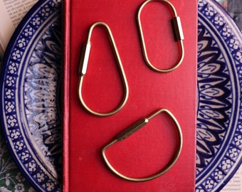 Brass Floss Ring for Holding Floss Cards // Embroidery Floss Storage Ring