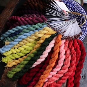 Plant Dyed WOOL THREAD FLOSS // Plant Dyed for Crewel Embroidery // Visible Mending // Historic Needework // Needlepoint // Cross stitch